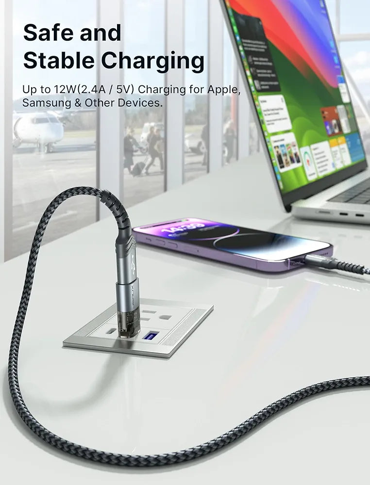 JSAUX USB Data Blocker & USB C Data Blocker , Transparent Type A & Type C Data Blocker Only for Charge, Protect Against Juice Jacking, Refuse Hacking Provide Safe Charging